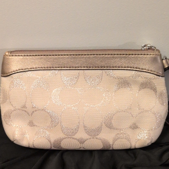 Coach Metallic Beige Wristlet - Picture 5 of 11
